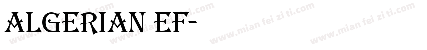 Algerian EF字体转换